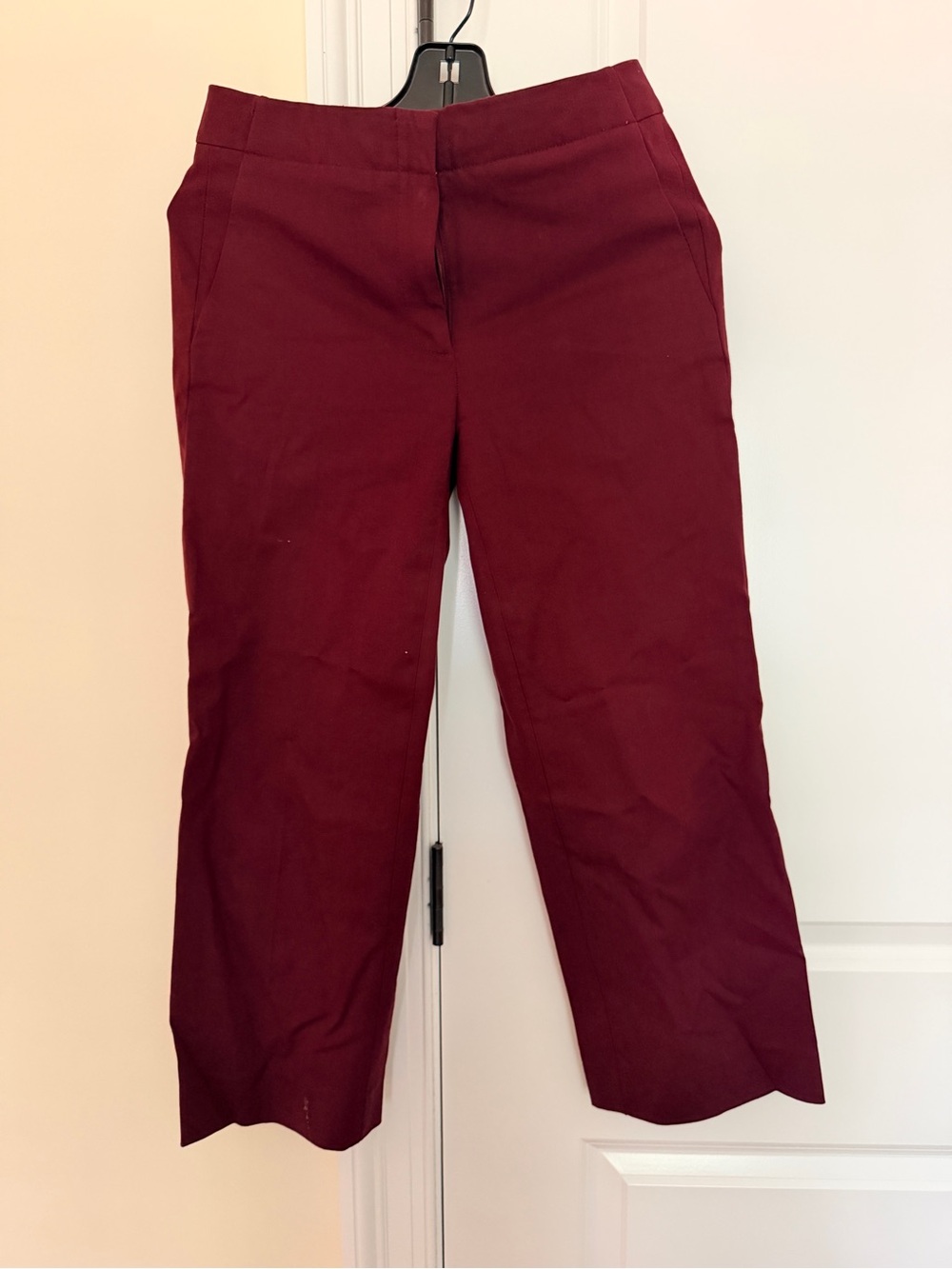 J. Crew Burgundy ankle pants with Clean Waistband